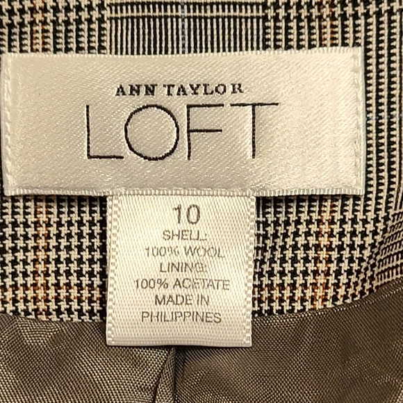 Ann Taylor Loft size 10 gray blazer - Picture 5 of 10